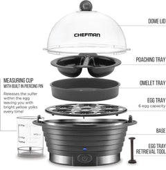 🍳 6‑Egg Rapid Electric Cooker – Steam, Poach & Boil with Ease